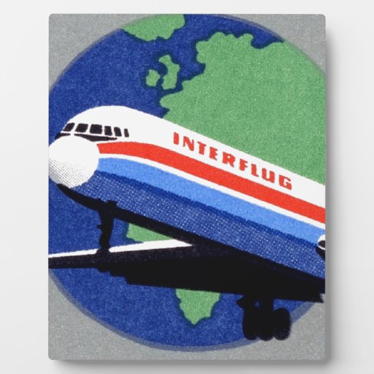INTERFLUG - Nationale Fluggesellschaft DDR, Ostdeu Fotoplatte (Vorderseite)