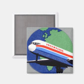 INTERFLUG - Nationale Fluggesellschaft DDR, Ostdeu Magnet (Vorderseite/Rückseite)