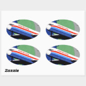 INTERFLUG - Nationale Fluggesellschaft DDR, Ostdeu Ovaler Aufkleber (Blatt)