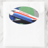 INTERFLUG - Nationale Fluggesellschaft DDR, Ostdeu Ovaler Aufkleber (Tasche)