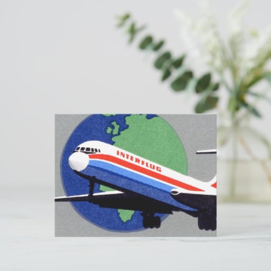 INTERFLUG - Nationale Fluggesellschaft DDR, Ostdeu Postkarte (Stehend Vorderseite)