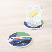 INTERFLUG - Nationale Fluggesellschaft DDR, Ostdeu Sandstein Untersetzer (Seite)