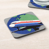 INTERFLUG - Nationale Fluggesellschaft DDR, Ostdeu Untersetzer (Linke Seite)