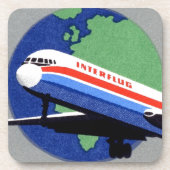 INTERFLUG - Nationale Fluggesellschaft DDR, Ostdeu Untersetzer (Vorderseite)