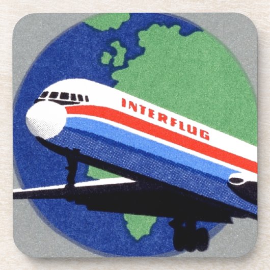 INTERFLUG - Nationale Fluggesellschaft DDR, Ostdeu Untersetzer (Vorderseite)