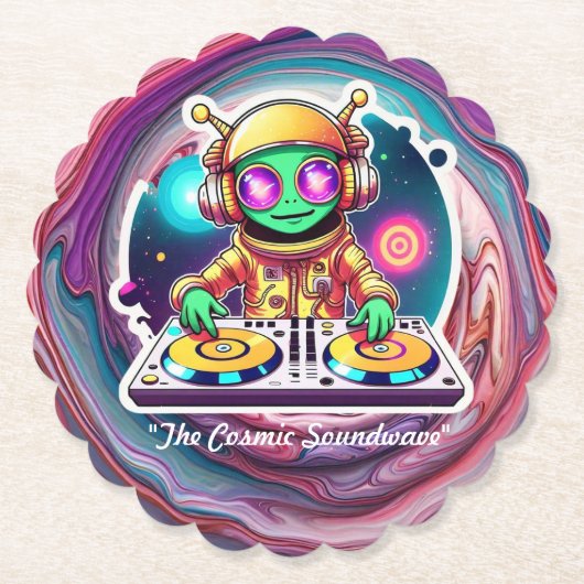 "Intergalactic DJ Fest" Untersetzer (Vorderseite)