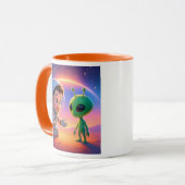 Intergalaktische Begegnung Tasse (Vorderseite Links)