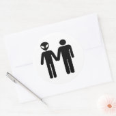 intergalaktische Einheit Runder Aufkleber (Umschlag)