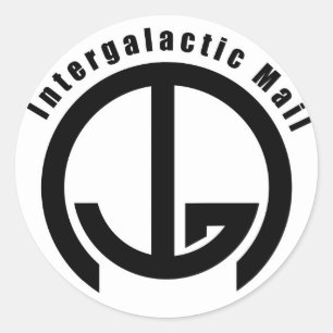 Intergalaktische Post (IGM) - Wörter Runder Aufkleber