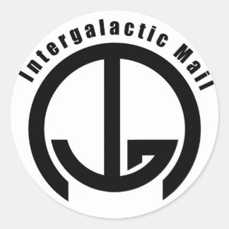 Intergalaktische Post (IGM) - Wörter Runder Aufkleber