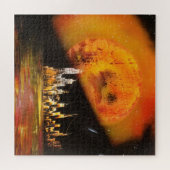 Intergalaktische Stadt unter einem nächtlichen Him Puzzle (Horizontal)