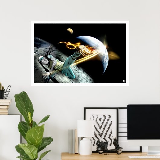 Intergalaktischer Junge Poster (Heimbüro)