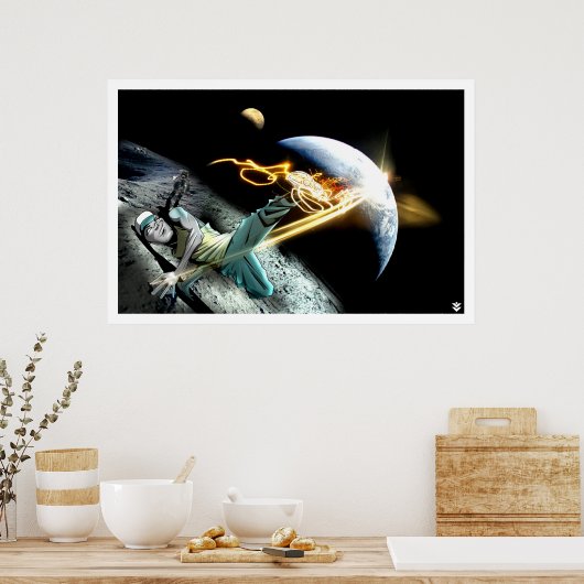 Intergalaktischer Junge Poster (Küche)