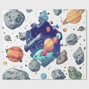 Intergalaktischer Nebel-Geschenk Wrap Weiß Geschenkpapier