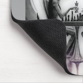 Intergalaktisches Schach: Alien gegen Mädchen Mousepad (Ecke)