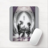 Intergalaktisches Schach: Alien gegen Mädchen Mousepad (Mit Mouse)