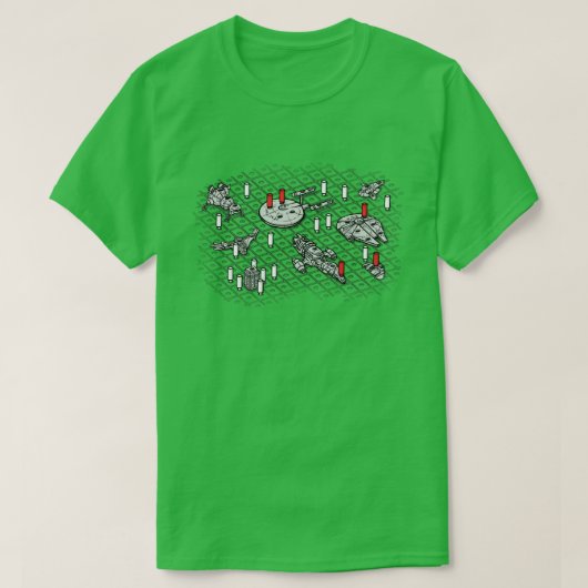 Intergalaktisches Schlachtschiff T-Shirt (Design vorne)
