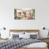 Interieur aus Ackermanns 'Arts-Repository, Lit Leinwanddruck (Insitu (Schlafzimmer))