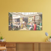 Interieur aus Ackermanns 'Arts-Repository, Lit Leinwanddruck (Insitu (Wohnzimmer))