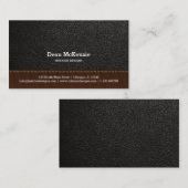 Interieur aus schwarzem Leder Visitenkarte (Vorne/Hinten)