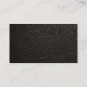 Interieur aus schwarzem Leder Visitenkarte (Rückseite)