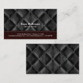 Interieur aus schwarzem Leder Visitenkarte (Vorne/Hinten)