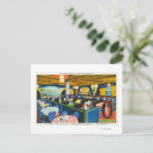 Interieur Blick auf das Riviera Restaurant Postkarte (Stehend Vorderseite)