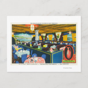 Interieur Blick auf das Riviera Restaurant Postkarte