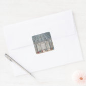 Interieur Blick auf den eleganten Musikraum Quadratischer Aufkleber (Umschlag)