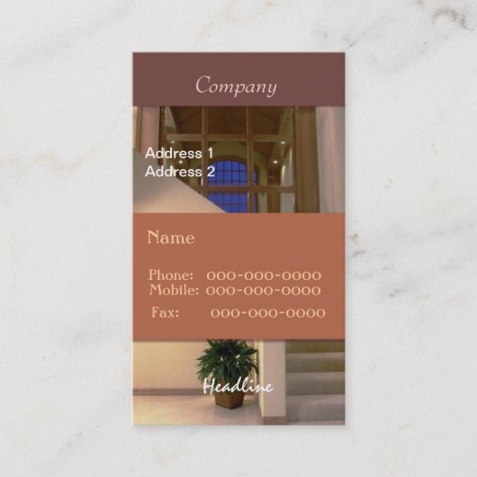 Interieur Business Card Visitenkarte (Vorderseite)