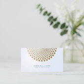 Interieur Decorator Business Card Circle Dots Moti Visitenkarte (Stehend Vorderseite)