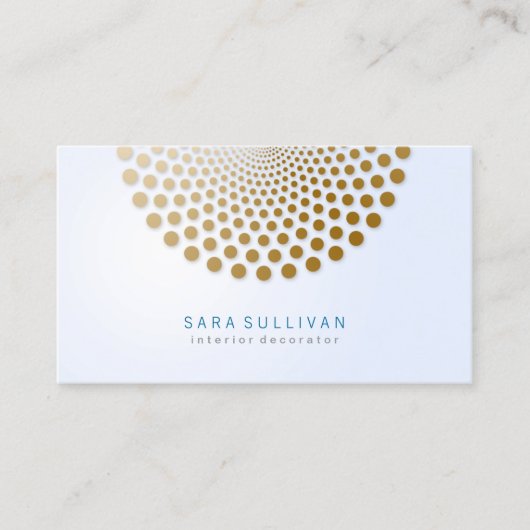 Interieur Decorator Business Card Circle Dots Moti Visitenkarte (Vorderseite)