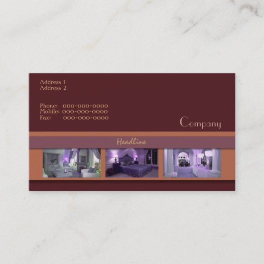 Interieur Decorator Business Card Visitenkarte (Vorderseite)