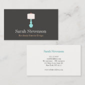 Interieur Decorator Lamp Business Card Visitenkarte (Vorne/Hinten)
