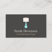 Interieur Decorator Lamp Business Card Visitenkarte (Vorderseite)
