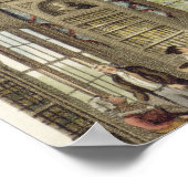 Interieur: Der alte Zedernsaal und das moderne Li Poster (Ecke)