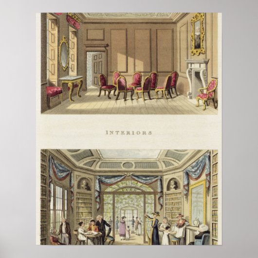 Interieur: Der alte Zedernsaal und das moderne Li Poster (Vorne)