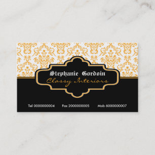 Interieur der Business Cards in schwarz-orangefarb Visitenkarte