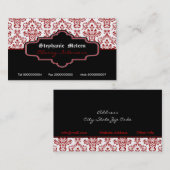 Interieur der Visitenkarten mit schwarzem weißem D Visitenkarte (Vorne/Hinten)