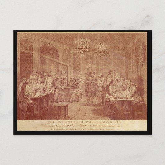 Interieur des Cafés Manouri, c.1775 Postkarte (Vorderseite)