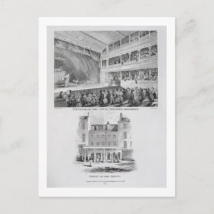 Interieur des kleinen Theaters, Haymarket in Londo Postkarte