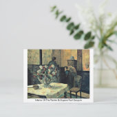 Interieur des Malers von Eugene Paul Gauguin Postkarte (Stehend Vorderseite)