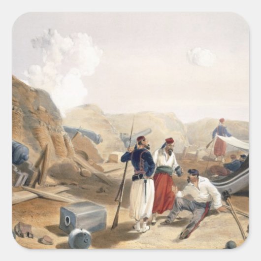 Interieur des Mamelon Vert, Platte von 'The Seat Quadratischer Aufkleber (Vorderseite)