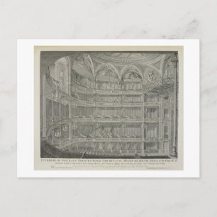 Interieur des Spättheaters Royal, Drury Lane, in Postkarte