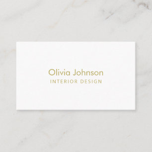 Interieur Design Chic Gold White Business Card Visitenkarte