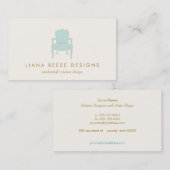 Interieur Design Französische Logokombination Visi Visitenkarte (Vorne/Hinten)