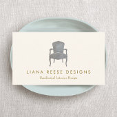 Interieur Design Französische Logokombination Visi Visitenkarte