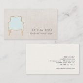 Interieur Design Französische Sitzgelegenheit Visi Visitenkarte (Vorne/Hinten)