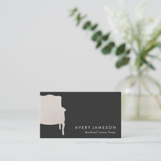 Interieur Design Französische Sitzgelegenheit Visi Visitenkarte (Stehend Vorderseite)