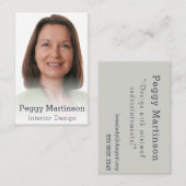 Interieur Design Mistral Foto Template Visitenkarte (Vorne/Hinten)